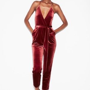 WORN ONCE! Express Velvet Jumpsuit